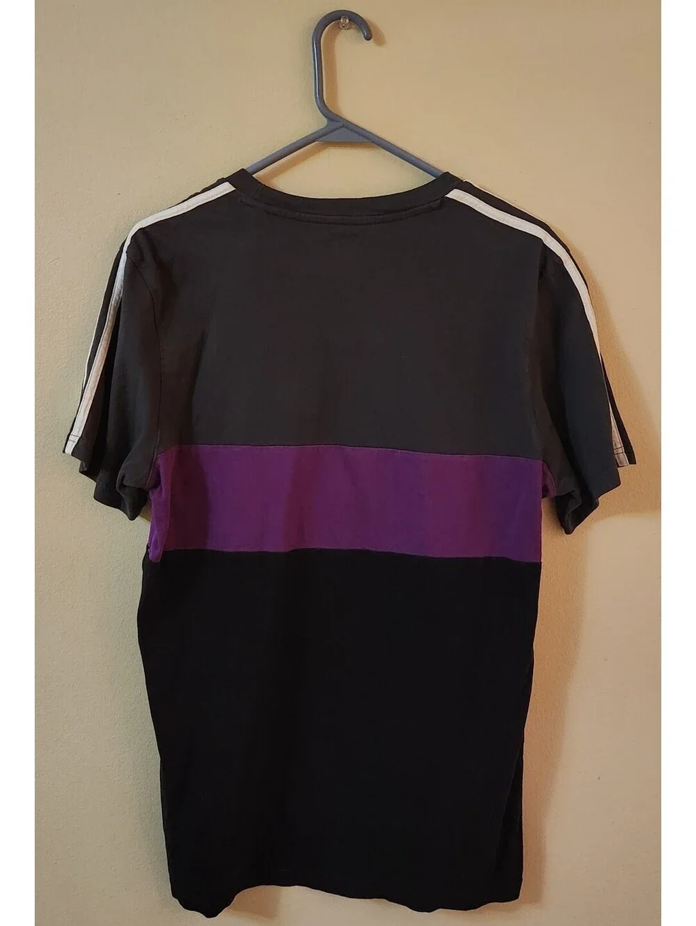 Adidas Skateboarding T-Shirt Men's Medium Black Purple Trefoil Graphic Tee